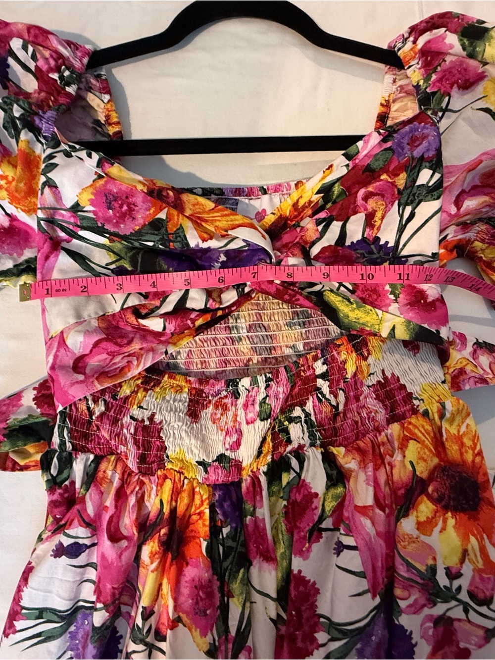 Buddy Love Floral Cutout Maxi Dress in Pink, Yellow & Purple - Picture 6 of 6